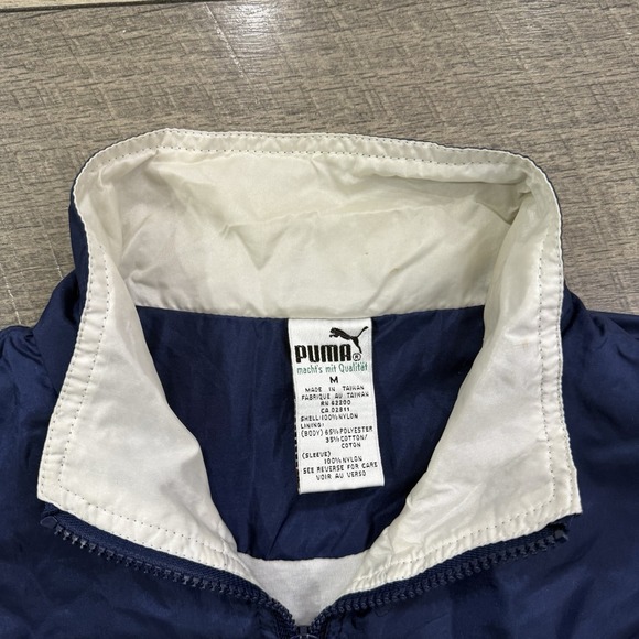 VTG 90s PUMA Multicolor USA Color Block Lightweight Windbreaker Jacket Mens Sz M - Picture 4 of 9